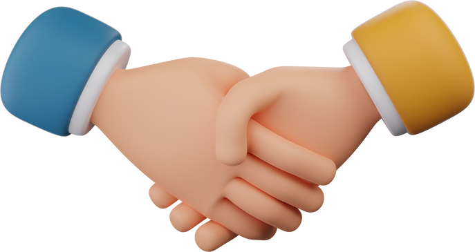 Hand Shake 3D icon Illustration Render